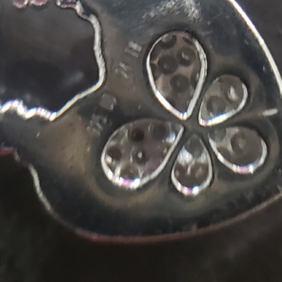 925 Sterling silver necklace & bracelet set. .09TW diamonds in each locket. - Picture 8 of 8